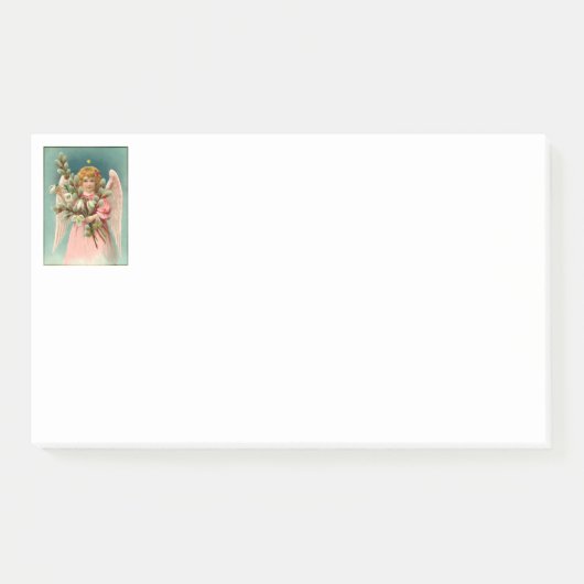 Schattig engel in roze jurk post-it® notes (Voorkant)