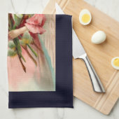 Schattig engel in roze jurk theedoek (Quarter Fold)