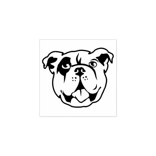 Schattig Engels Bulldog stempel (Afrduk)