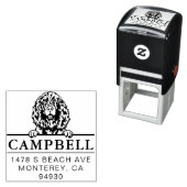 Schattig Engels Springer Spaniel Custom Dog Adres Zelfinktende Stempel (In situ)