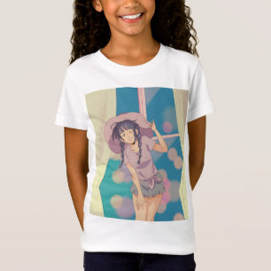 Schattig Esthetisch Anime Meisje - Zachte Pastel M T-shirt