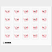 Schattig esthetisch axolotl vierkante sticker (Vel)