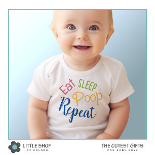 Schattig Eten Slapen Poepen Herhalen Romper
