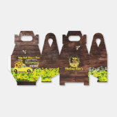 Schattig etnisch baby meisje |Gele zonnebloem rust Bedankdoosjes (Uitgevouwen)