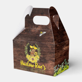 Schattig etnisch baby meisje |Gele zonnebloem rust Bedankdoosjes