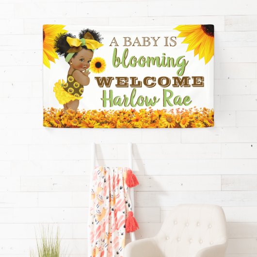 Schattig etnisch baby meisje | Zonnebloem Baby sho Spandoek (Insitu)