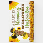 Schattig etnisch baby meisje | Zonnebloem Baby sho Spandoek (Verticaal)