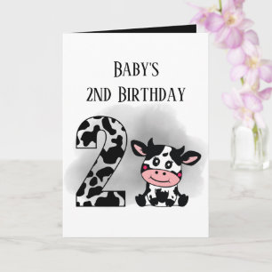 schattig extra sentiment baby's tweede verjaardag kaart