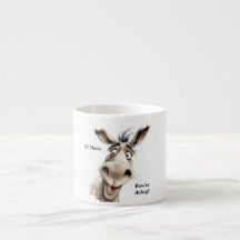 Schattig ezeltje zegt Hallo daar, hoe gaat het met