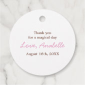 Schattig Faerie Prinses Meisjes Verjaardag Bedankjes Labels (Achterkant)