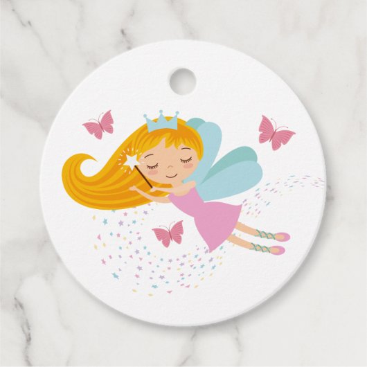 Schattig Faerie Prinses Meisjes Verjaardag Bedankjes Labels (Voorkant)