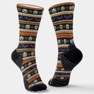 Schattig, Fair Isle/kleurwerk Halloween schedel & Sokken