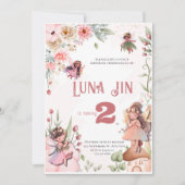 Schattig Fairy Floral Verjaardagsfeest Feestdagenkaart (Voorkant)