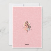 Schattig Fairy Floral Verjaardagsfeest Feestdagenkaart (Achterkant)