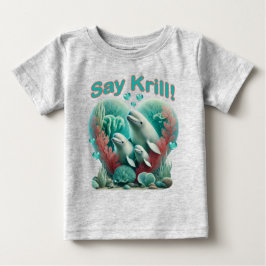Schattig familieportret van de walvis "Say Krill"
