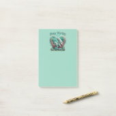 Schattig familieportret van de walvis "Say Krill" Post-it® Notes (Op bureau)