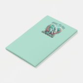 Schattig familieportret van de walvis "Say Krill" Post-it® Notes (Schuin)
