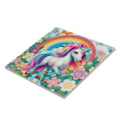 schattig fantasie eenhoorn meisjes tegeltje (Zijkant)