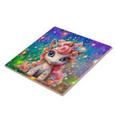 schattig fantasie eenhoorn meisjes tegeltje (Zijkant)