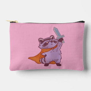 Schattig Fantasie Wasbeer Krijger met Zwaard & Cap Etui
