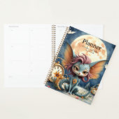 Schattig fantasiewezen onder de maan planner (Display)