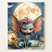Schattig fantasiewezen onder de maan planner (Achterkant)