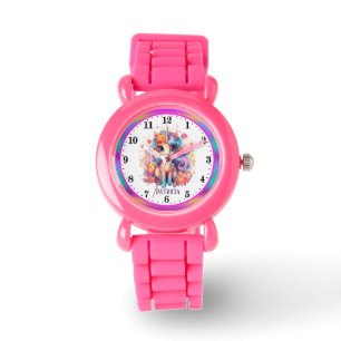 schattig fantasy eenhoorn naam toevoegen meisjes horloge