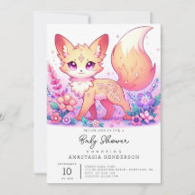 Schattig Fantasy Fox Baby shower