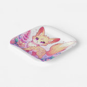 Schattig Fantasy Fox Baby shower Papieren Bordje (Gebogen)