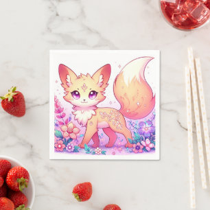 Schattig Fantasy Fox Baby shower Servet