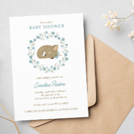 Schattig Fawn Baby shower Kaart