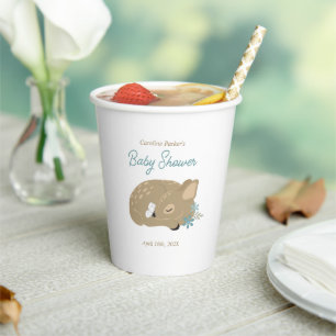 Schattig Fawn Baby shower Papieren Bekers