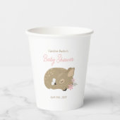 Schattig Fawn Baby shower Papieren Bekers (Voorkant)
