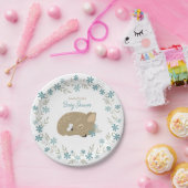 Schattig Fawn Baby shower Papieren Bordje (Feest)