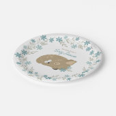 Schattig Fawn Baby shower Papieren Bordje (Gekanteld)