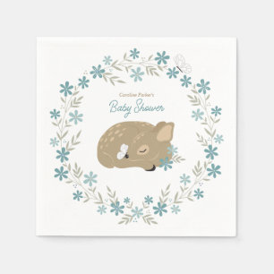 Schattig Fawn Baby shower Servet