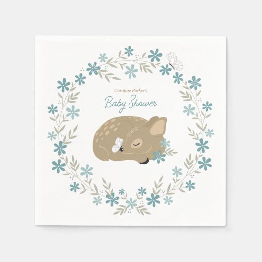 Schattig Fawn Baby shower Servet (Voorkant)