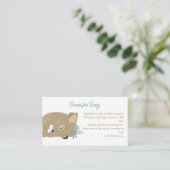 Schattig Fawn Boy Baby shower Informatiekaartje (Staand voorkant)
