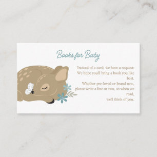 Schattig Fawn Boy Baby shower Informatiekaartje