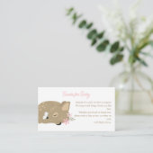 Schattig Fawn Meisje Baby shower Informatiekaartje (Staand voorkant)