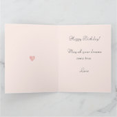 Schattig fee meisje op lichtroze verjaardagskaart kaart (Binnen)