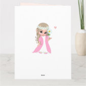 Schattig fee meisje op lichtroze verjaardagskaart kaart (Achterkant)