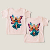 ⭐ Schattig feeëmeisje met vlinder vleugels 🦋 (Ontwerp Voorkant & Achterkant)