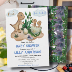 Schattig feest van Dinosauriërs! Rij! Baby Shower Kaart