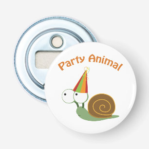 Schattig feestdier Slak Button Flesopener