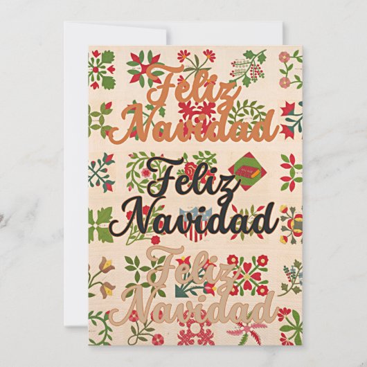 Schattig feliz navidad kerst feestdagenkaart (Voorkant)