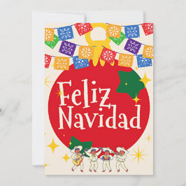 Schattig feliz navidad kerst feestdagenkaart