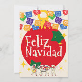 Schattig feliz navidad kerst feestdagenkaart (Achterkant)