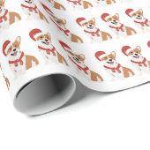 Schattig Festief Kerst Corgi Inpakpapier (Rol Hoek)