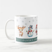 Schattig Festief Kinderen 1e Kerstmis Koffiemok (Links)